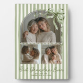 Persoonlijke oma sagegroene foto-oudheidsknopen fotoplaat (voorkant)