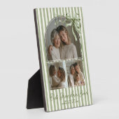 Persoonlijke oma sagegroene foto-oudheidsknopen fotoplaat (Zijkant)