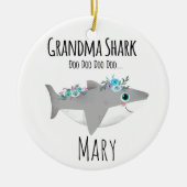 Persoonlijke oma Shark Doo Doo Doo Keramisch Ornament (Voorkant)