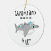 Persoonlijke oma Shark Doo Doo Doo Keramisch Ornament (Links)