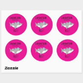 Persoonlijke oma Shark Doo Doo Doo Ronde Sticker (Vel)