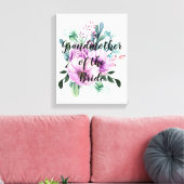Persoonlijke Oma van de Bruid Bruidegom Canvas Afdruk (Insitu (Woonkamer))