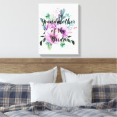 Persoonlijke Oma van de Bruid Bruidegom Canvas Afdruk (Insitu (Slaapkamer))