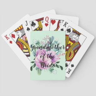 Persoonlijke Oma van de Bruid Bruidegom Pokerkaarten