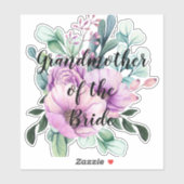 Persoonlijke Oma van de Bruidegom Sticker (Vel)