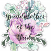 Persoonlijke Oma van de Bruidegom Sticker (Voorkant)