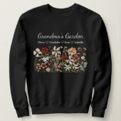 Persoonlijke Oma Vintage Wilde Bloementuin Trui (Design voorkant)