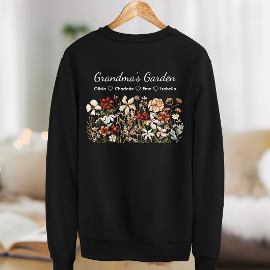 Persoonlijke Oma Vintage Wilde Bloementuin Trui