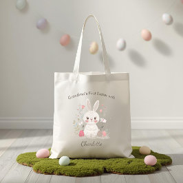 Persoonlijke 'Oma's Eerste Pasen'-boodschappentas Tote Bag