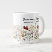 Persoonlijke Oma's Mooie Wilde Bloementuin Grote Koffiekop (Voorkant rechts)