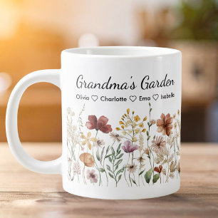 Persoonlijke Oma's Mooie Wilde Bloementuin Grote Koffiekop
