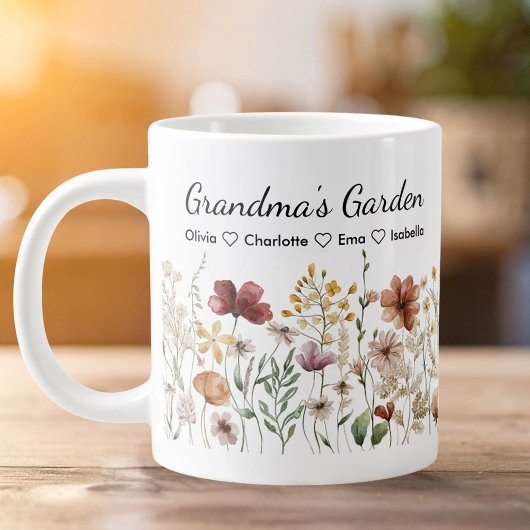 Persoonlijke Oma's Mooie Wilde Bloementuin Grote Koffiekop