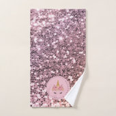 Persoonlijke Ombre Glitter Unicorn Bad Handdoek (Handdoek)