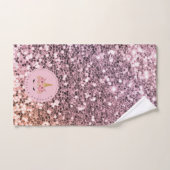 Persoonlijke Ombre Glitter Unicorn Bad Handdoek (Handdoek)