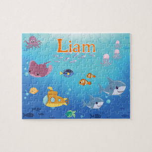 Persoonlijke Onder De Zee Kindernaam Puzzel