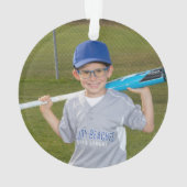 Persoonlijke ondertekende Baseball-foto Ornament (achterkant)