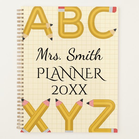 Persoonlijke Onderwijsassistent ABC Potlood Spiraa Planner (Voorkant)