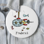 Persoonlijke onderzeeër onder waterbadge ronde button 6,0 cm (In situ)