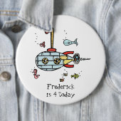 Persoonlijke onderzeeër onder waterbadge ronde button 6,0 cm (In situ)