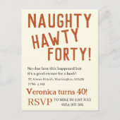 Persoonlijke ondeugende feestelijke veertig grappi briefkaart (Voorkant)