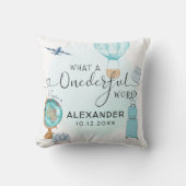 Persoonlijke ONEderful World 1st First Birthday Kussen (Voorkant)