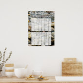 Persoonlijke oneindige strand verjaardagskalender poster (Keuken)