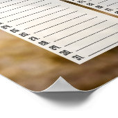 Persoonlijke oneindige strand verjaardagskalender poster (Hoek)