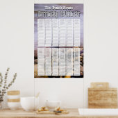 Persoonlijke oneindige strand verjaardagskalender poster (Keuken)