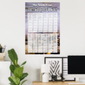 Persoonlijke oneindige strand verjaardagskalender poster (Thuiskantoor)