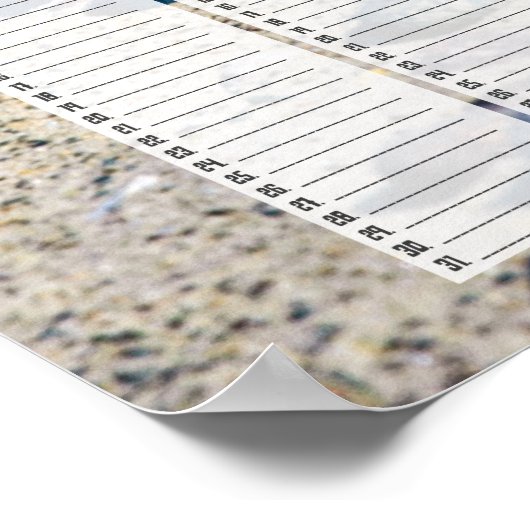 Persoonlijke oneindige strand verjaardagskalender poster (Hoek)