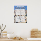 Persoonlijke oneindige strand verjaardagskalender poster (Keuken)