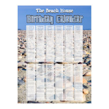 Persoonlijke oneindige strand verjaardagskalender