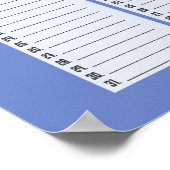 Persoonlijke oneindige verjaardagskalender poster (Hoek)