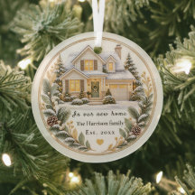 Persoonlijke 'Ons Eerste Huis'-ornament, Nieuw Hui
