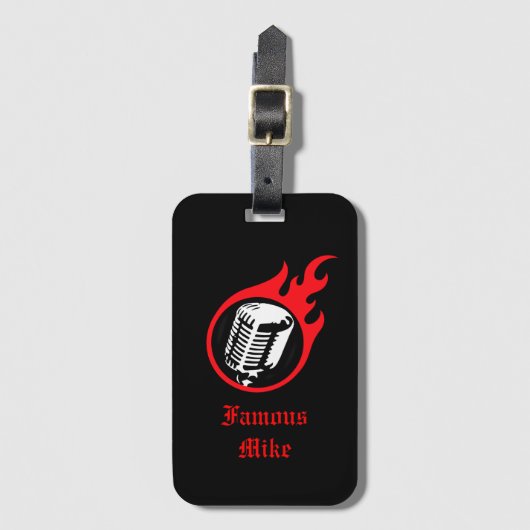 Persoonlijke ontstekingsmicrofoon bagagelabel (Voorkant (verticaal))