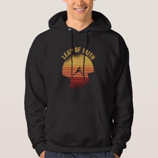 Persoonlijke ontwikkeling Mindset retro Leap of Fa Hoodie (Voorkant)