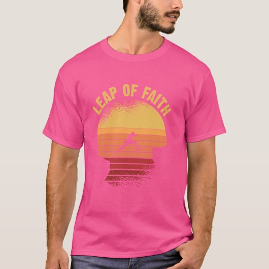 Persoonlijke ontwikkeling Mindset retro Leap of Fa T-shirt (Voorkant)