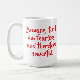Persoonlijke Onverschrokken Vrouw Quote Modern Sch Koffiemok