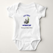 Persoonlijke Onze Eerste Moederdag Panda Matching Romper (Voorkant)