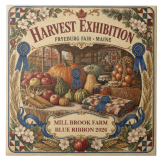 Persoonlijke oogstexpositie Fryeburg Fair hoofd- Tegeltje