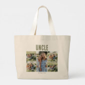 Persoonlijke Oom 5 Fotocollage Grote Tote Bag (Achterkant)