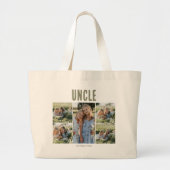 Persoonlijke Oom 5 Fotocollage Grote Tote Bag (Voorkant)