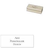 Persoonlijke op maat 2,5 x 6,4 cm rubberstempel (Gestempeld)