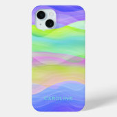 Persoonlijke op maat gemaakte blauwe groene paarse Case-Mate iPhone case (Achterkant)