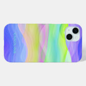 Persoonlijke op maat gemaakte blauwe groene paarse Case-Mate iPhone case (Achterkant (horizontaal))
