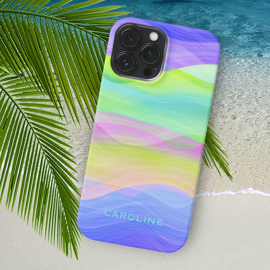 Persoonlijke op maat gemaakte blauwe groene paarse Case-Mate iPhone case