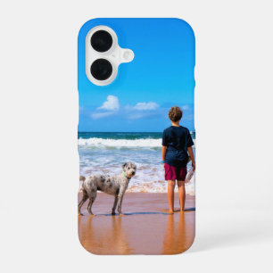 Persoonlijke op maat gemaakte foto van uw huisdier iPhone 16 hoesje