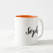 Persoonlijke op maat gemaakte geschenken tweekleurige koffiemok (Voorkant rechts)