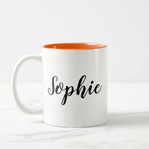 Persoonlijke op maat gemaakte geschenken tweekleurige koffiemok