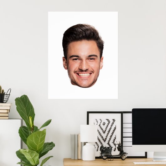 Persoonlijke op maat gemaakte gezicht vader poster (Thuiskantoor)